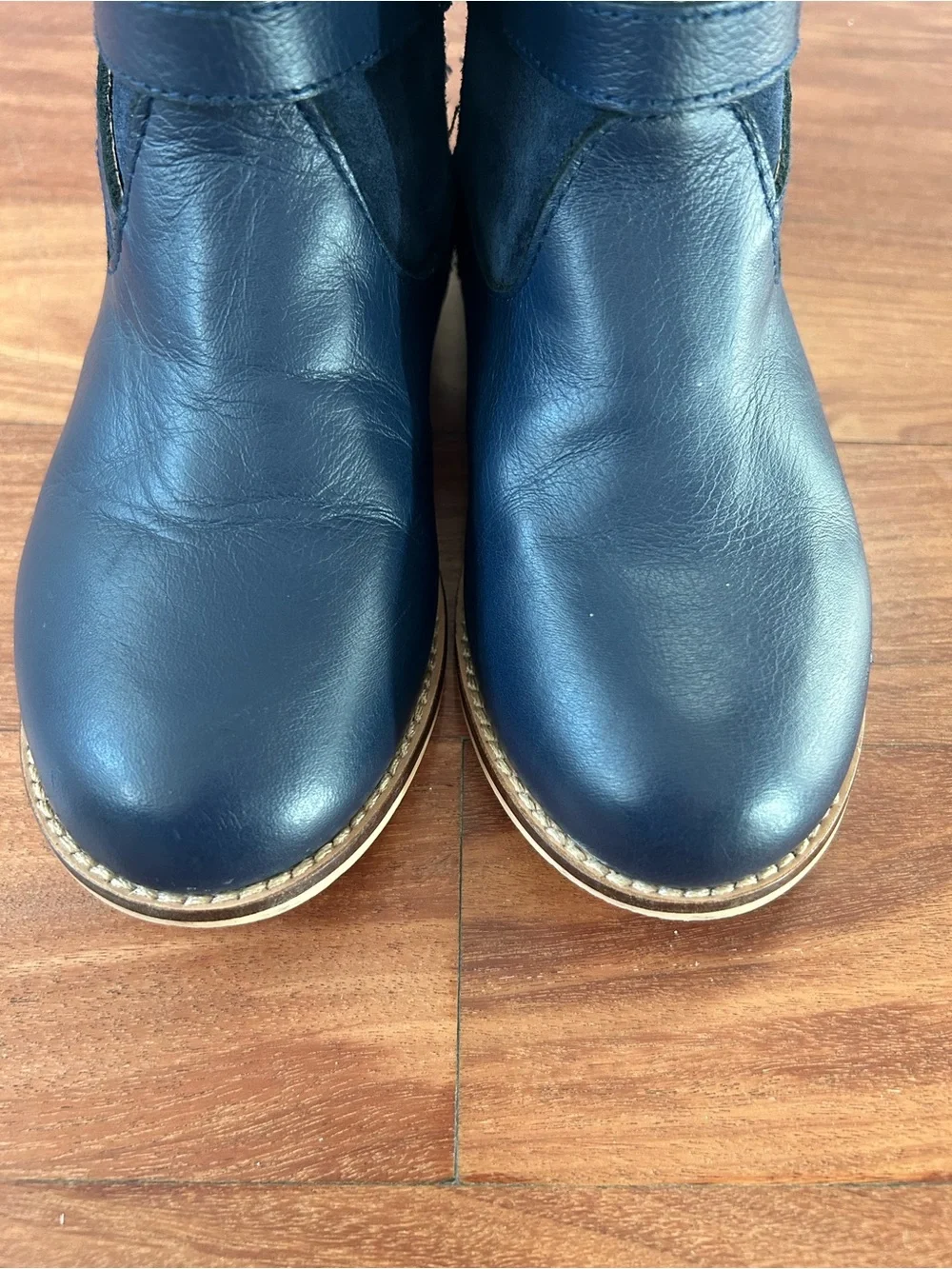 Janie and Jack Navy Leather Riding Boots SZ 13 Equestrian Preppy Classic Tall